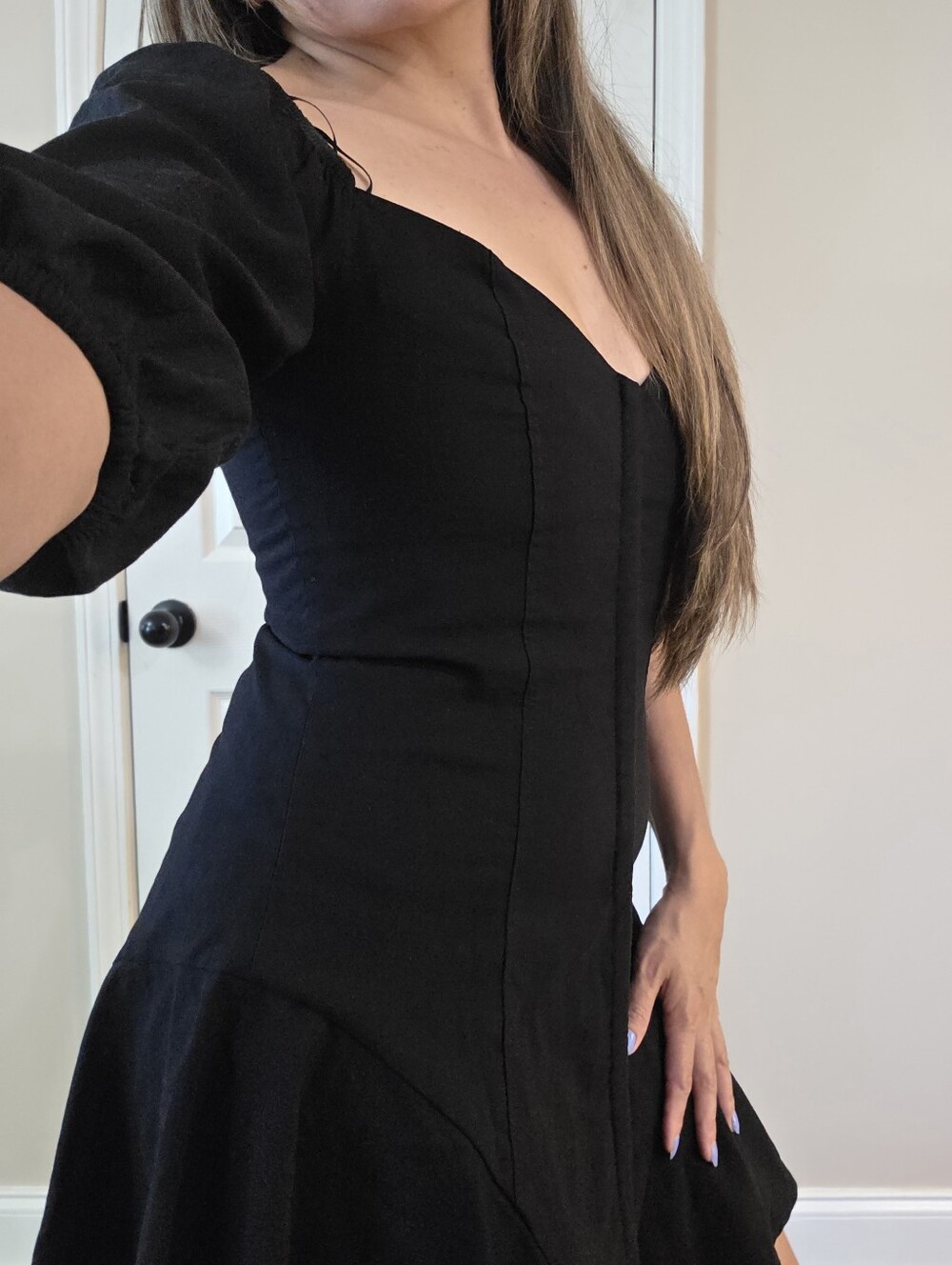 NWT Zara  Sweetheart Necline Black Dress Corset Style